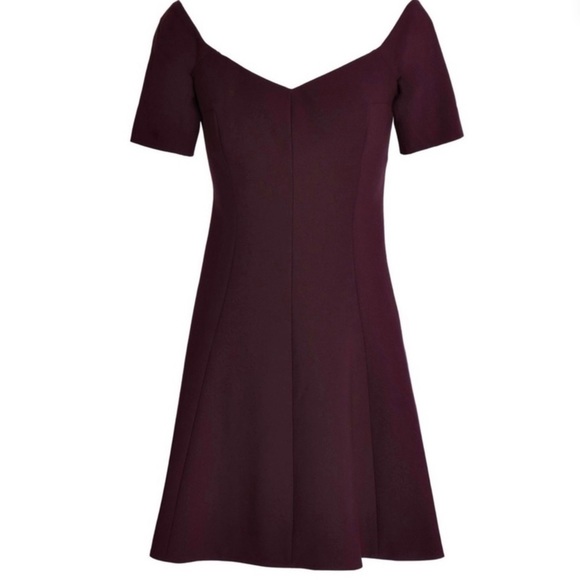 NEW CINQ A SEPT OFF-THE-SHOULDER SKATER MINI DRESS - Picture 7 of 8